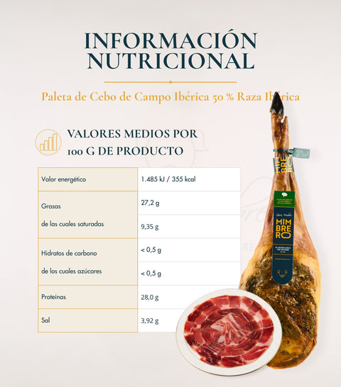 Paleta de Cebo de Campo Ibérica 50 % Raza Ibérica
