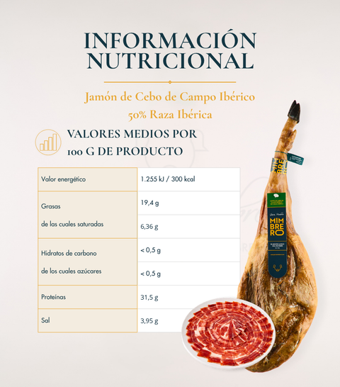 Jamón de Cebo de Campo Ibérico 50% Raza Ibérica