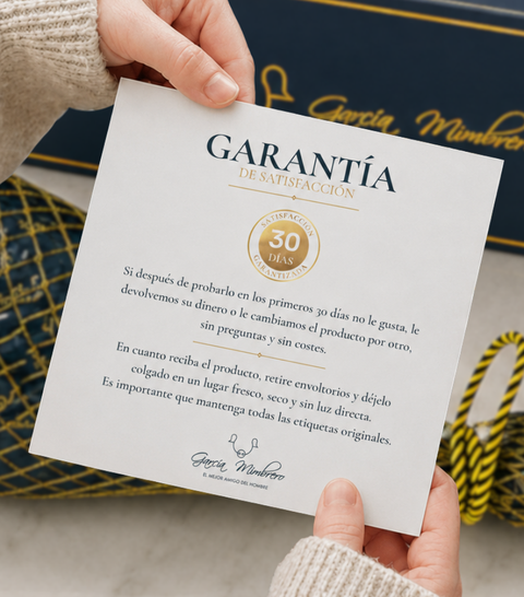 Garantía de satisfacción de 30 días de García Mimbrero