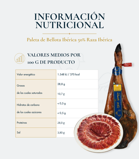 Paleta de Bellota Ibérica 50% Raza Ibérica